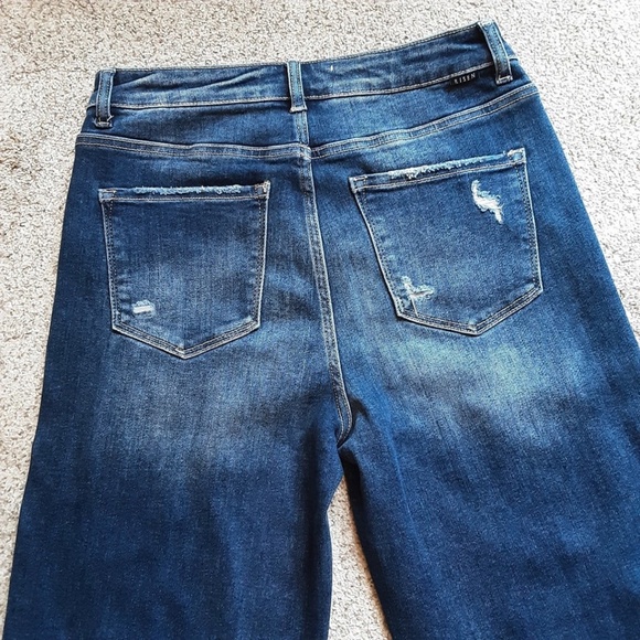 NWT Risen High-Rise Wide-Leg Crop Jeans 9/29 Patched Distressing RDP5716 - Picture 6 of 13